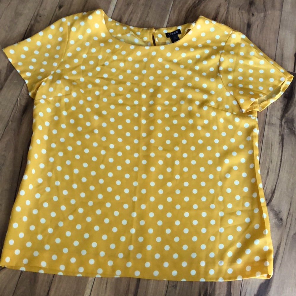 Mustard polka dot top
